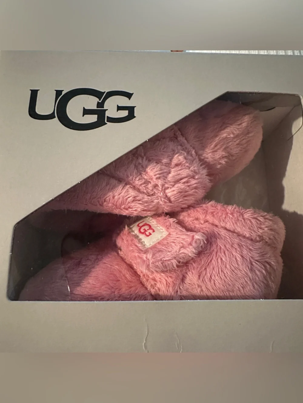 UGG Pink Bixbee Infant Booties – Size 2/3 (6–12 Months)